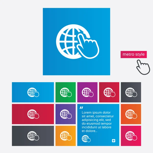 Pictogram Internet-teken. World wide web symbool. — Stockfoto