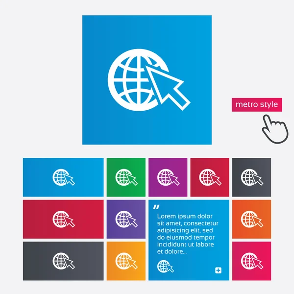 Pictogram Internet-teken. World wide web symbool. — Stockfoto