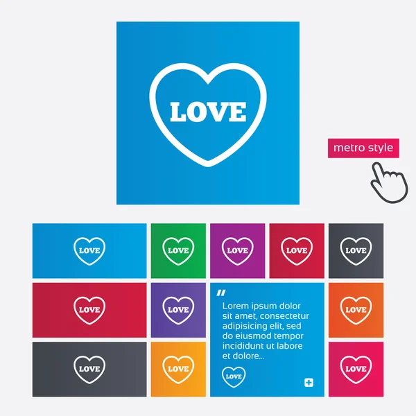 Hart teken pictogram. symbool van de liefde. — Stockfoto