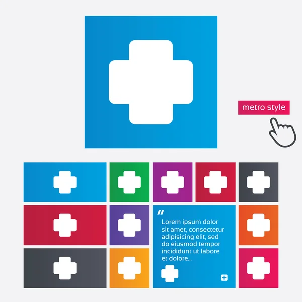 Medische Kruis teken pictogram. Diagnostische gegevens symbool. — Stockfoto