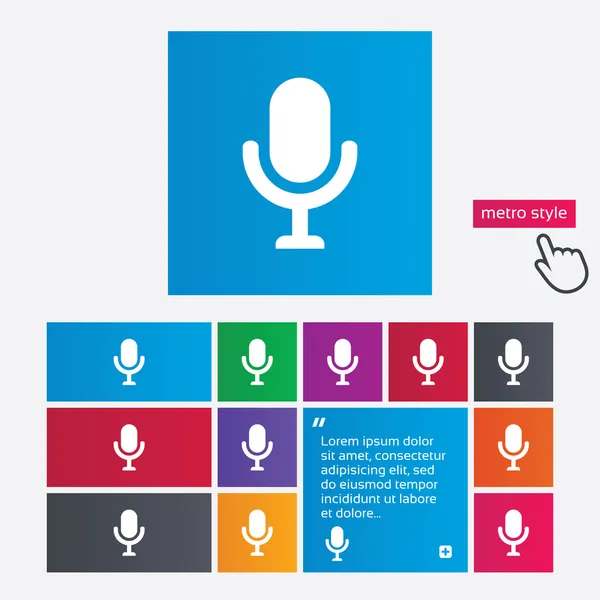 Microfoon pictogram. luidsprekersymbool. Live muziek teken — Stockfoto