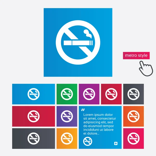 Geen rookvrije teken pictogram. sigaret symbool. — Stockfoto