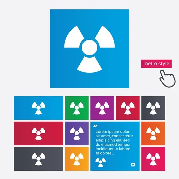 Ikona podepsat radiace. symbol nebezpečnosti. — Stock fotografie