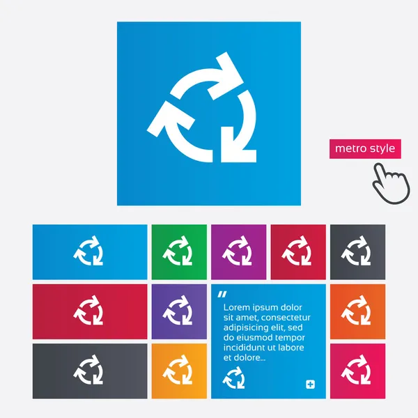 Recycling teken pictogram. hergebruik of verminderen van symbool. — Stockfoto