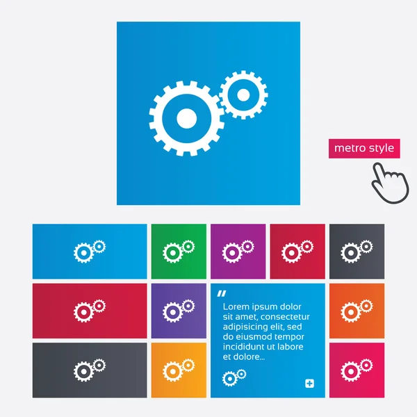 Icono de signo de configuración de engranaje. Cogwheel símbolo de engranaje . — Foto de Stock