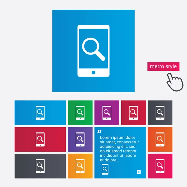 スマート フォンの記号アイコンで検索します。[シンボルを検索します。. — ストック写真