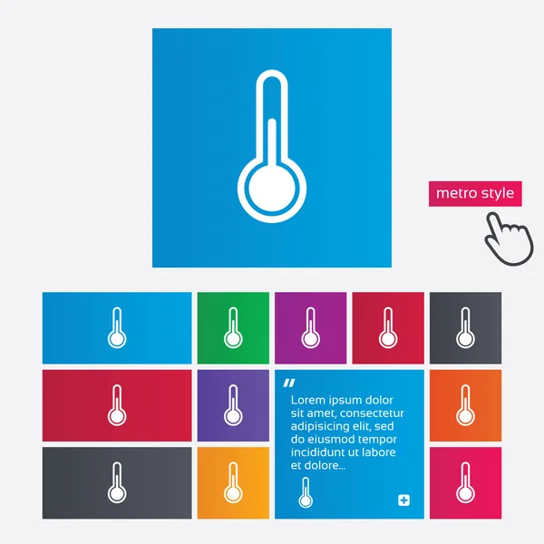 Ícone do sinal do termómetro. Símbolo de temperatura . — Fotografia de Stock