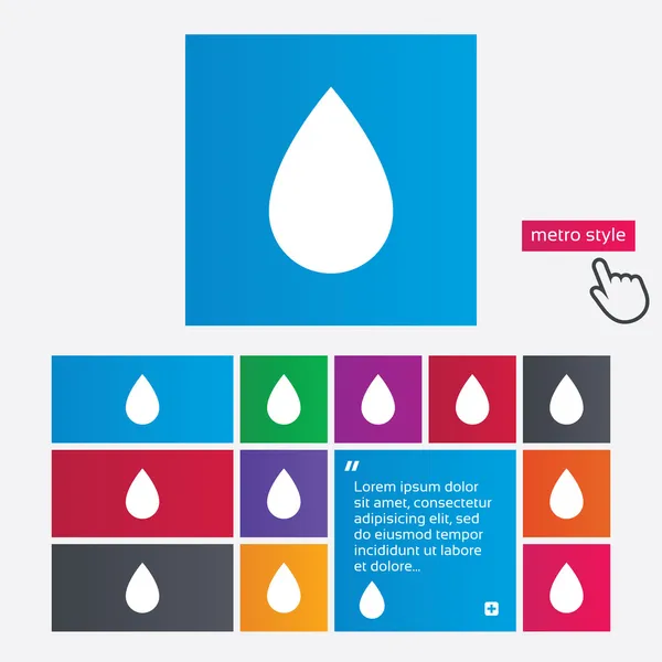 Water drop teken pictogram. scheur symbool. — Stockfoto