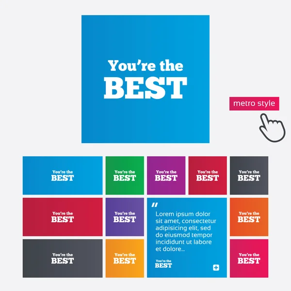 U bent het beste pictogram. klant award symbool. — Stockfoto