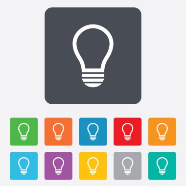 ışık lamba işareti simgesi. fikir sembolü.