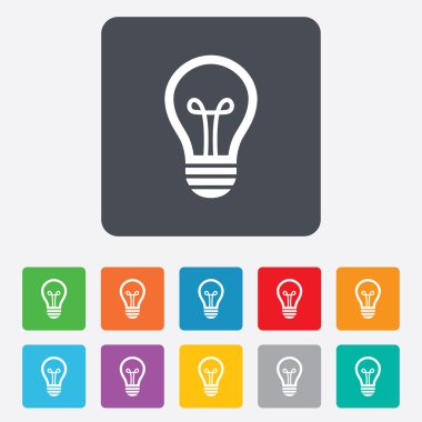 ışık lamba işareti simgesi. fikir sembolü.