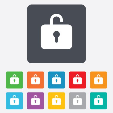 kilit işareti simgesi. giriş sembolü.