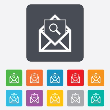 posta arama simgesi. zarf simgesi. Mesaj işareti.