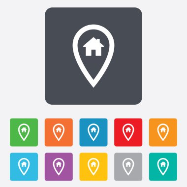 işaretçi ev işareti simgesini harita. işaretleyici sembolü.