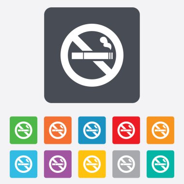 hiç sigara işareti simgesi. Sigara sembolü.