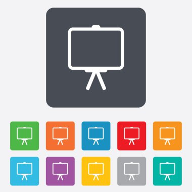 sunu billboard işareti simgesi. PPT sembolü.