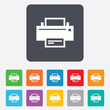 기호 아이콘을 인쇄 합니다. 인쇄 기호.