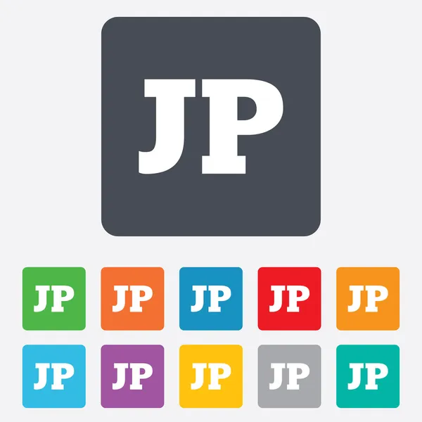 日本語の記号アイコン。jp 翻訳 — ストックベクタ