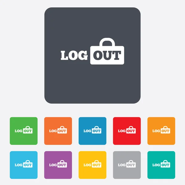 Logout sign icon. Log out symbol. Lock. — Stock Vector