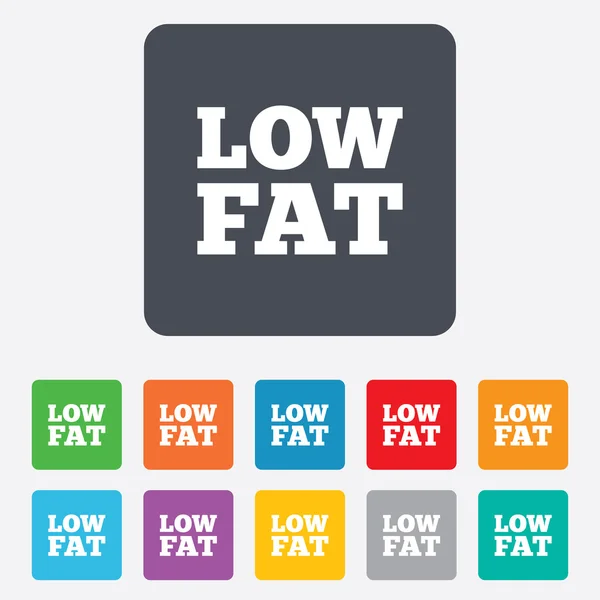 Low fat sign icon. Salt, sugar food symbol. — Stock Vector