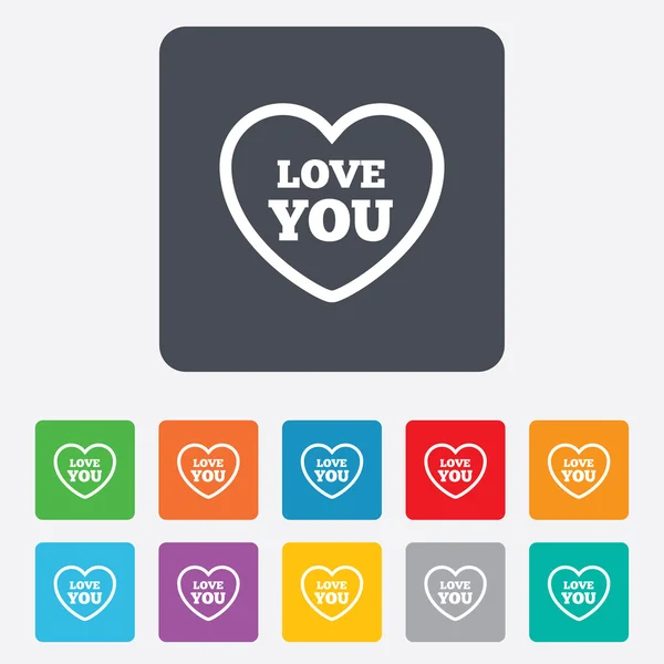 Hart teken pictogram. liefde die u symbool. — Stockvector