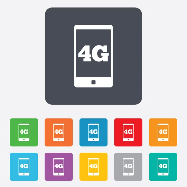 Signo 4G. Tecnología de telecomunicaciones móviles . — Archivo Imágenes Vectoriales