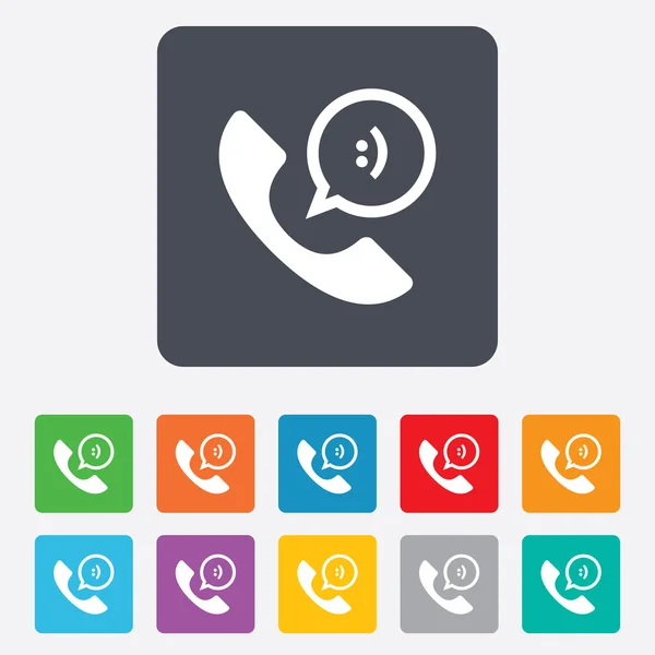 Icona del segnale telefonico. Simbolo supporto . — Vettoriale Stock