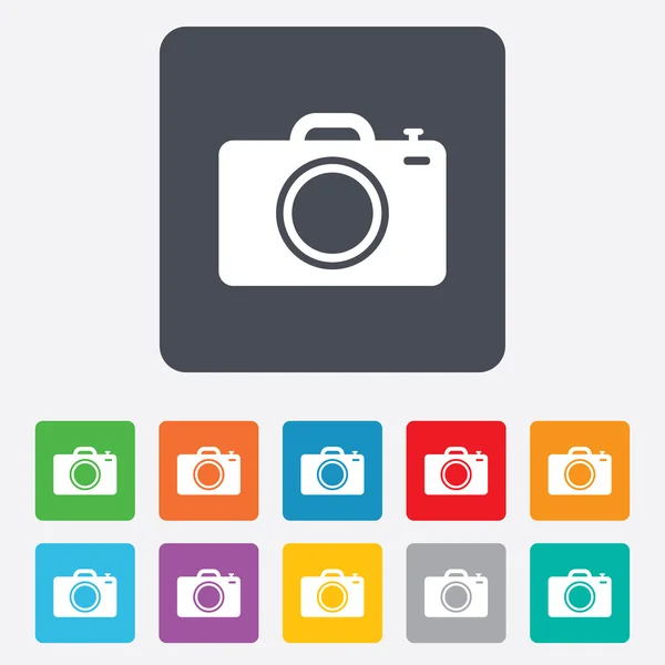 Camera teken fotopictogram. Foto symbool. — Stockvector