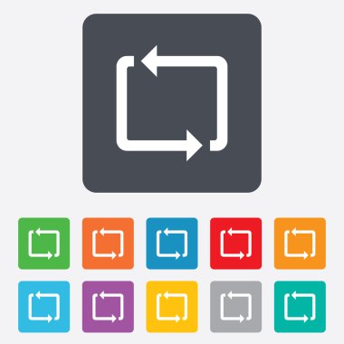 simge yineleyin. döngü sembolü. kayıt yenileme.