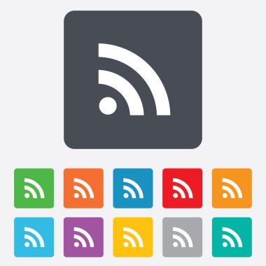 RSS simgesi imzala. sembol RSS feed.