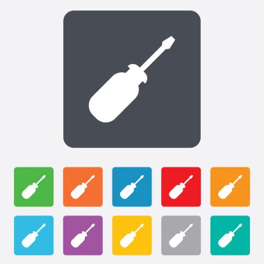 tornavida aracı işareti simgesi. sembol tamir.