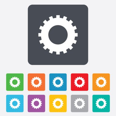 COG ayarları işareti simgesi. Dişli Dişli sembolü.