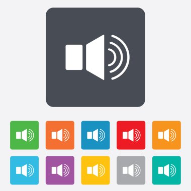 Hoparlör ses işareti simgesi. sembol ses.