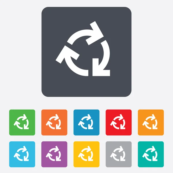 Recycling sign icon. Reuse or reduce symbol. — Stock Vector