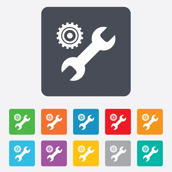 Reparar icono de signo de herramienta. Símbolo de servicio . — Vector de stock