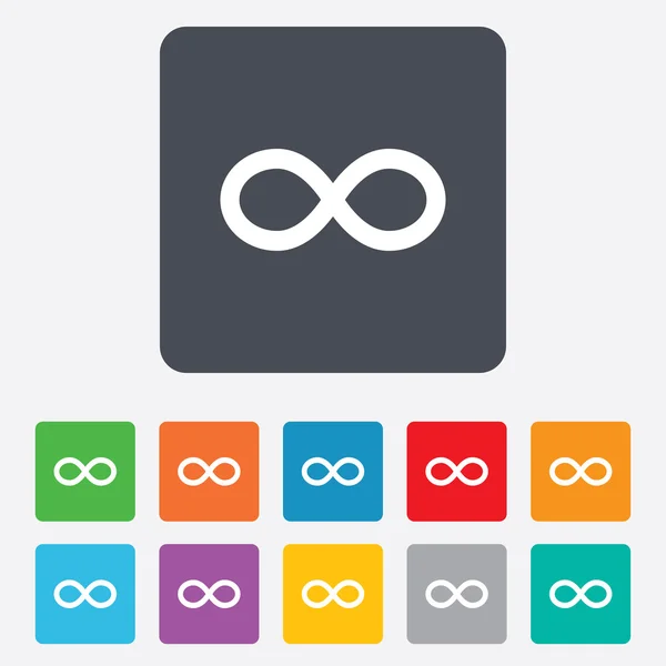 Repeat icon. Loop symbol. Infinity sign. — Stock Vector