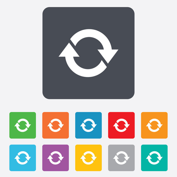 Rotation icon. Repeat symbol. Refresh sign.