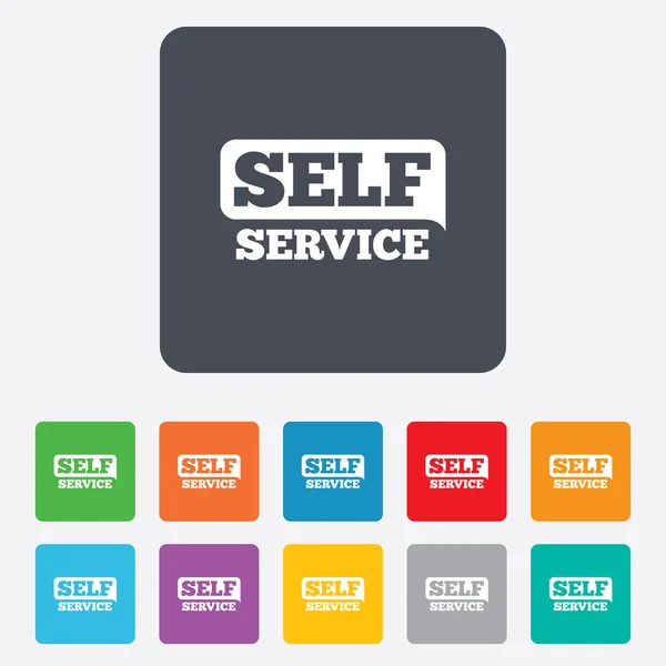 Self service sign icon. Maintenance button. — Stock Vector