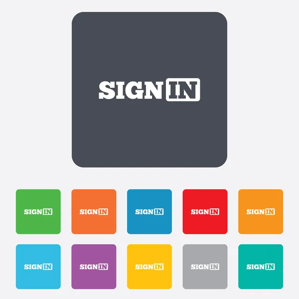 Sign in icon. Join symbol. — Stock Vector