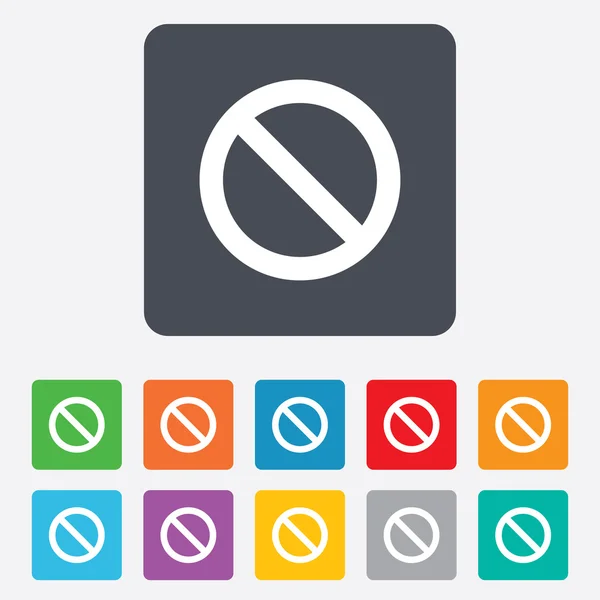 Stopbord pictogram. verbod symbool. — Stockvector