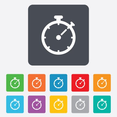 Zamanlayıcı işareti simgesi. Kronometre simgesi.