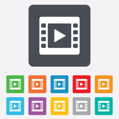 video işareti simgesi. video kare simgesi.