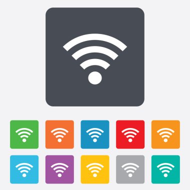 WiFi işareti. kablosuz simgesi. Kablosuz ağ.