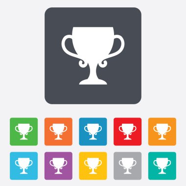 kazanan cup işareti simgesi. kazananları ödüllendirme.