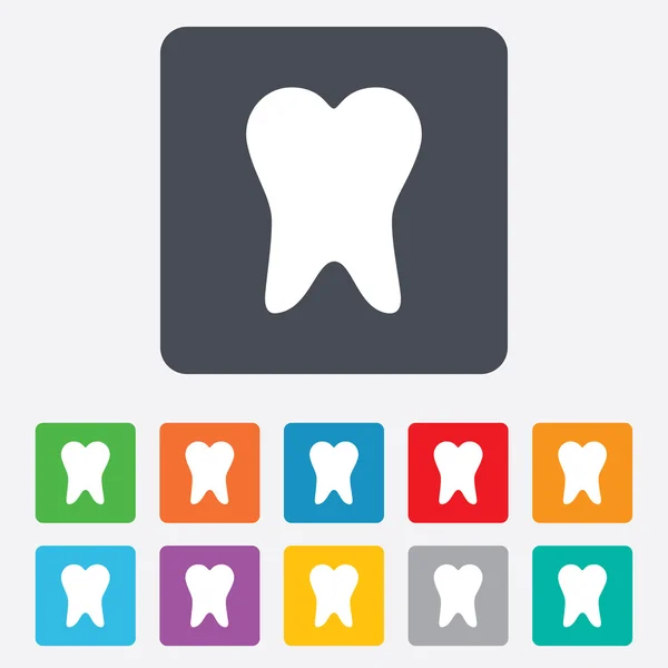 Zahnzeichen-Symbol. Zahnpflege-Symbol. — Stockvektor