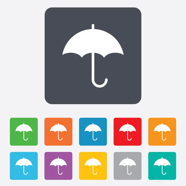 Paraply tecken ikon. regn skydd symbol. — Stock vektor