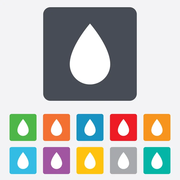 Water drop teken pictogram. scheur symbool. — Stockvector