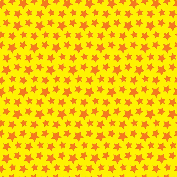 Texture d'étoile sans couture. Fond jaune orange . — Image vectorielle
