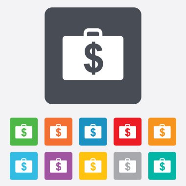 dolar usd işareti ile durum. Evrak Çantası'nı düğmesi.