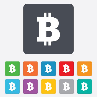 bitcoin işareti simgesi. şifreleme para birimi simgesi